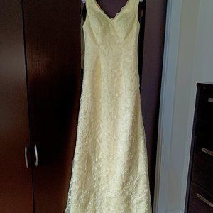 Handmade Floor Length Lace Gown